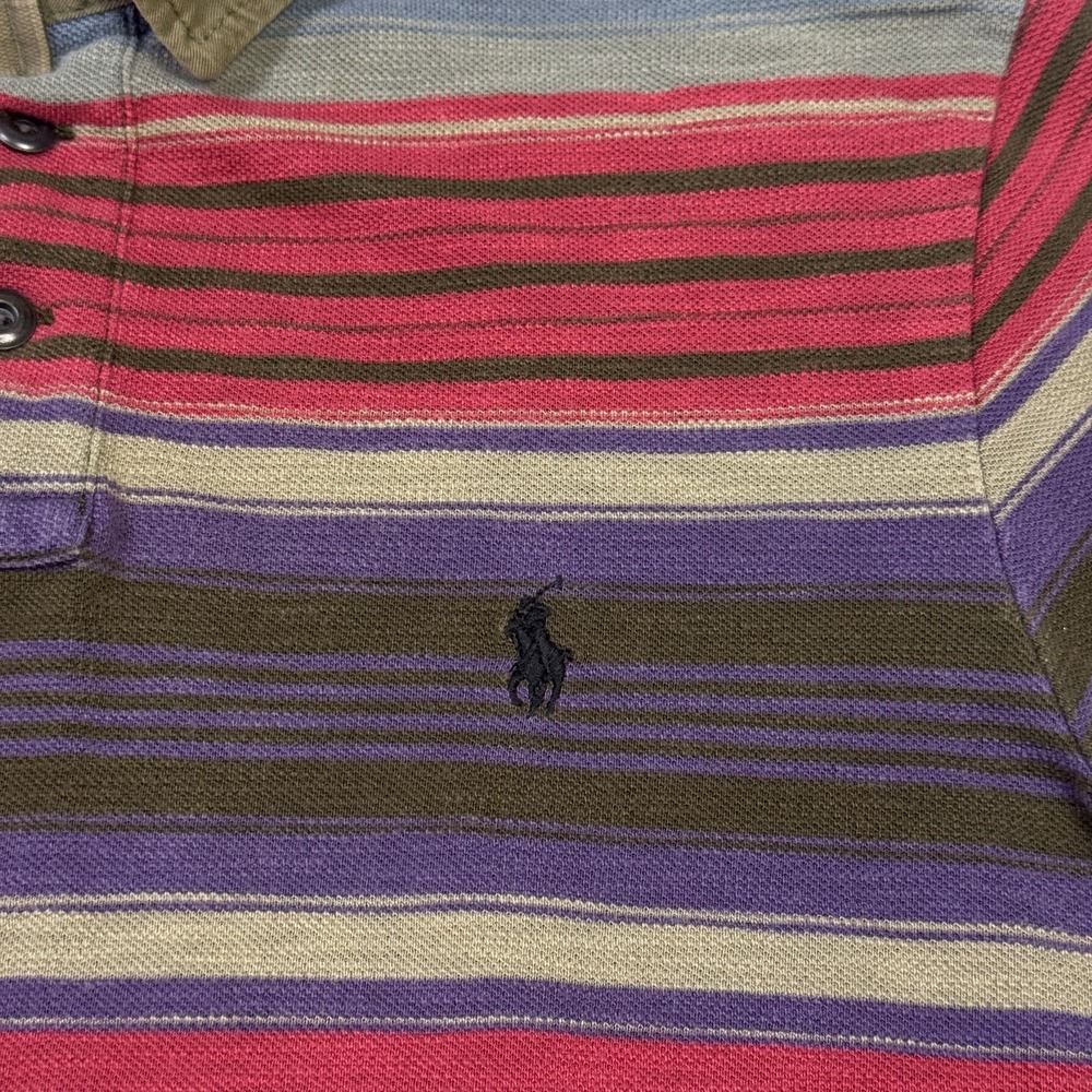 Polo Ralph Lauren Southwestern Striped Polo Shirt Mens Medium Multicolor Cotton - Picture 6 of 10